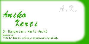 aniko kerti business card
